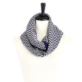 FN20156 Quilted Chevron Print Infinity Scarf - MiMi Wholesale