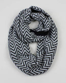 FN20156 Quilted Chevron Print Infinity Scarf - MiMi Wholesale