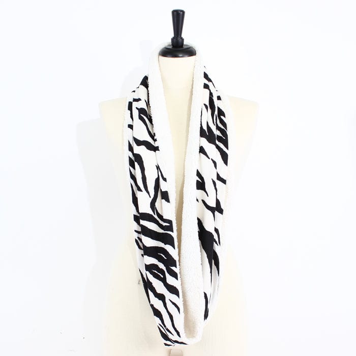 FN20211 Zebra Print Infinity Scarf - MiMi Wholesale