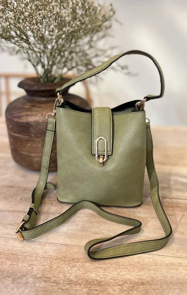 GL0031 Twist Lock Mini Bucket Bag - MiMi Wholesale