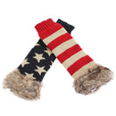 GL12103 America Flag Fingerless Gloves - MiMi Wholesale