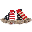 GL12103 America Flag Fingerless Gloves - MiMi Wholesale