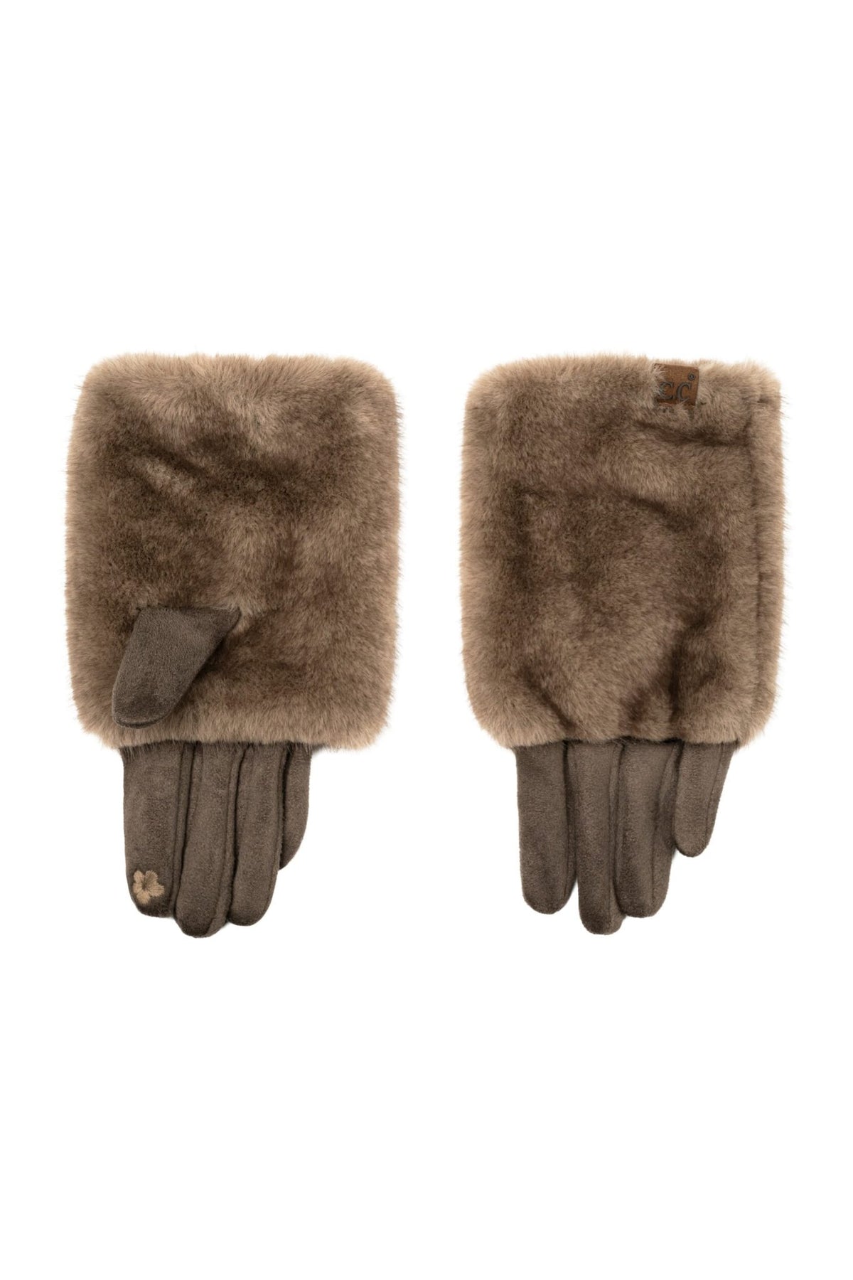 GLC0134 Clara Faux Fur Cuff Gloves - MiMi Wholesale