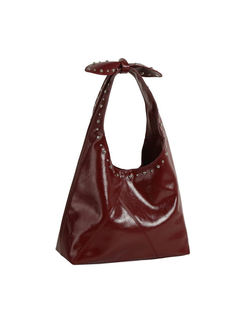 GMS0053 Knot Handle Studded Hobo Bag - MiMi Wholesale