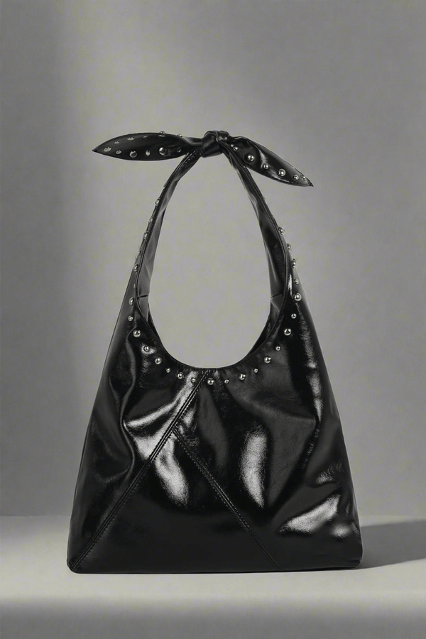 GMS0053 Knot Handle Studded Hobo Bag - MiMi Wholesale