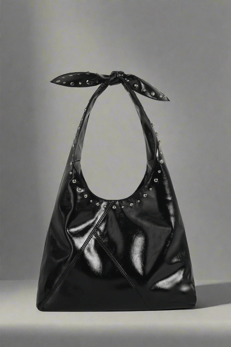 GMS0053 Knot Handle Studded Hobo Bag - MiMi Wholesale