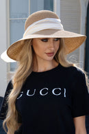 H3523 Graciella Floppy Hat With Silk Band - MiMi Wholesale