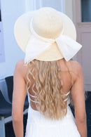 H3523 Graciella Floppy Hat With Silk Band - MiMi Wholesale
