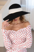 H3523 Graciella Floppy Hat With Silk Band - MiMi Wholesale