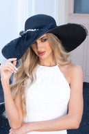 H3527 Marianne Floppy Hat With Lace - MiMi Wholesale