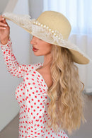 H3527 Marianne Floppy Hat With Lace - MiMi Wholesale