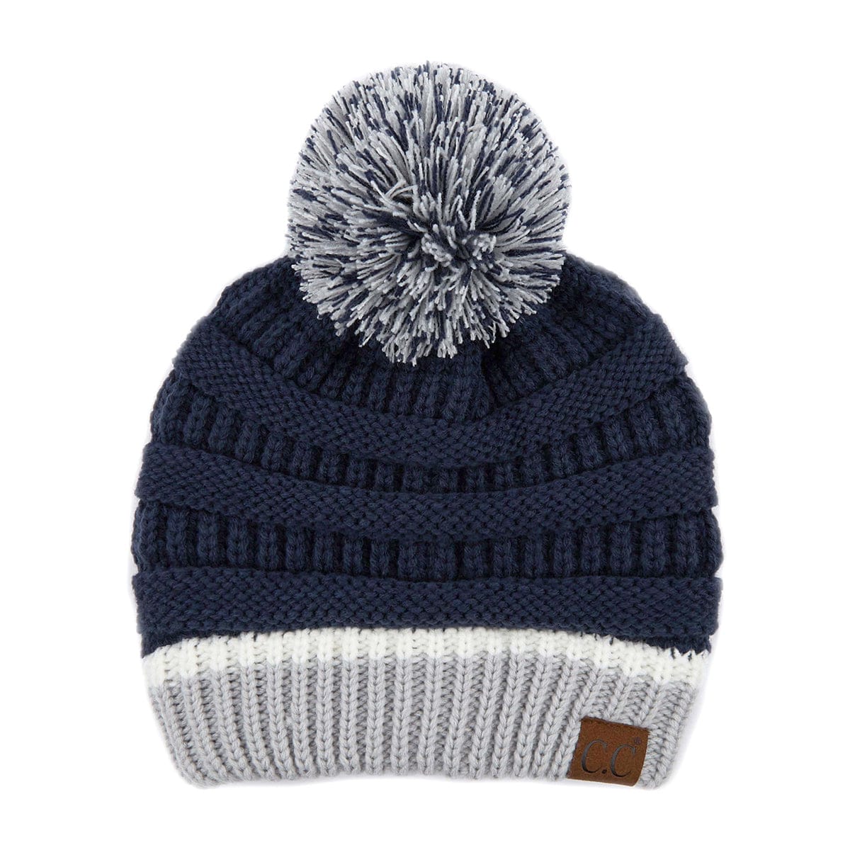 HAT1421/1429 Team Color Ribbed Pom Beanie - MiMi Wholesale