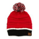 HAT1421/1429 Team Color Ribbed Pom Beanie - MiMi Wholesale