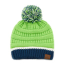 HAT1421/1429 Team Color Ribbed Pom Beanie - MiMi Wholesale