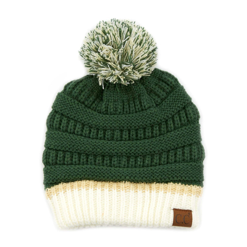 HAT1421/1429 Team Color Ribbed Pom Beanie - MiMi Wholesale