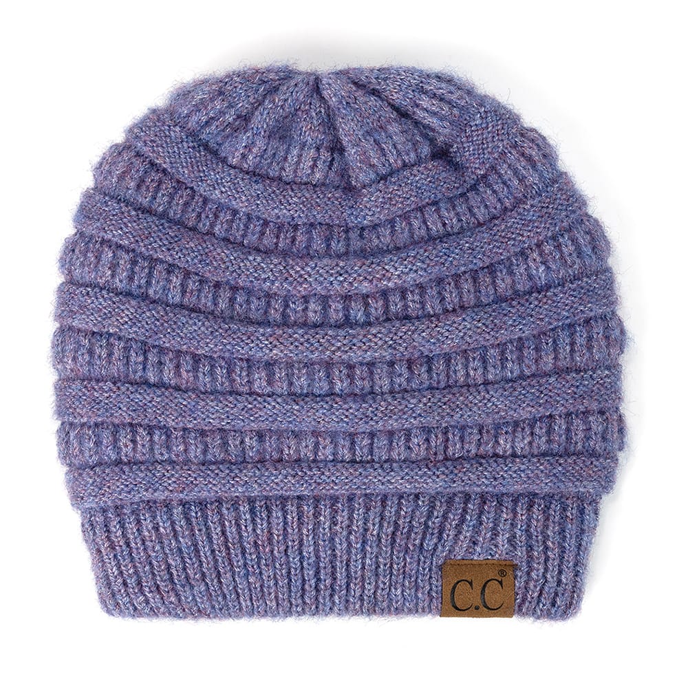 HAT4020 Emma Fuzzy Lined Mixed Soft Yarn Beanie - MiMi Wholesale