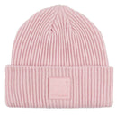 HAT7007 Solid Ribbed Beanie With Rubber Patch - MiMi Wholesale