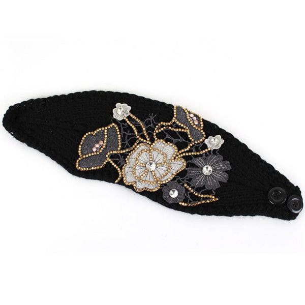 HB16202 Floral Knit Headwrap/Headband - MiMi Wholesale