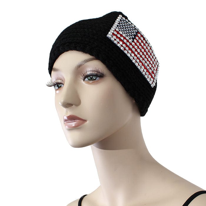 HB16203 American Flag Knit Headwrap/Headband - MiMi Wholesale