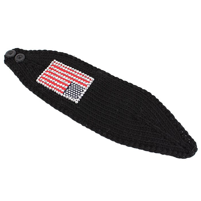 HB16203 American Flag Knit Headwrap/Headband - MiMi Wholesale