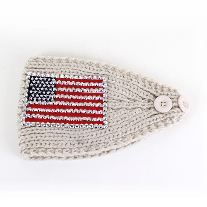 HB16203 American Flag Knit Headwrap/Headband - MiMi Wholesale