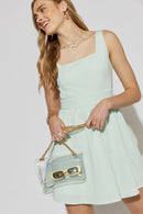 HD3962 Jessica Clear Crossbody Bag With Chain Strap - MiMi Wholesale