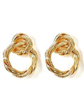 HE3076 Twist Knot Hoop Earrings - MiMi Wholesale