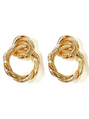 HE3076 Twist Knot Hoop Earrings - MiMi Wholesale