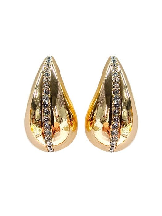 HE3240 CZ Pave Teardrop Earrings - MiMi Wholesale