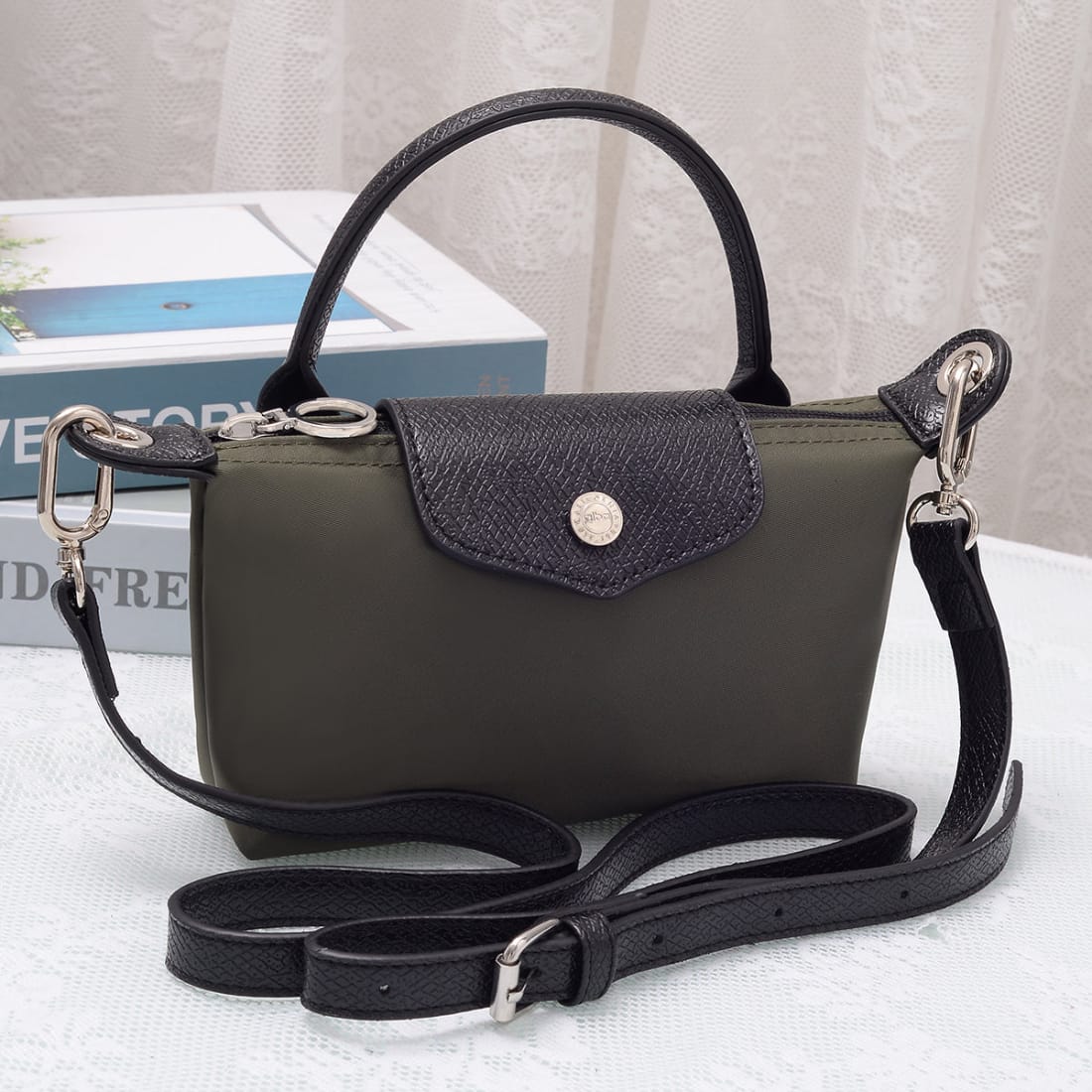 HE781 Eleanor Nylon Mini Crossbody Bag - MiMi Wholesale