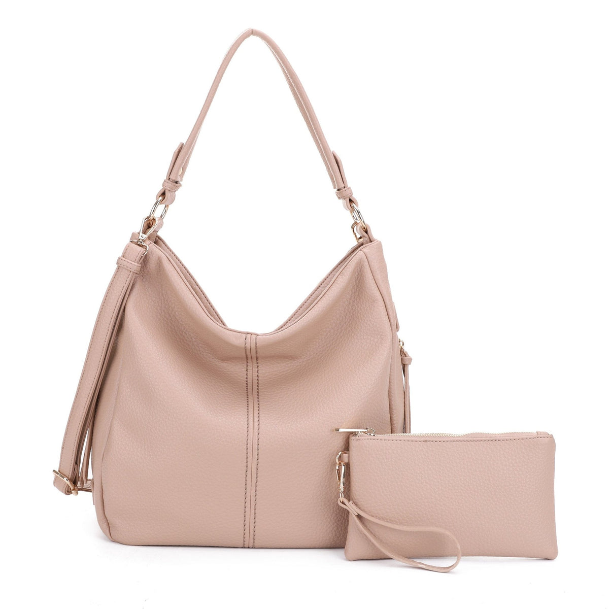 HL20638 Effie 2 in 1 Hobo Tote Bag With Pouch - MiMi Wholesale
