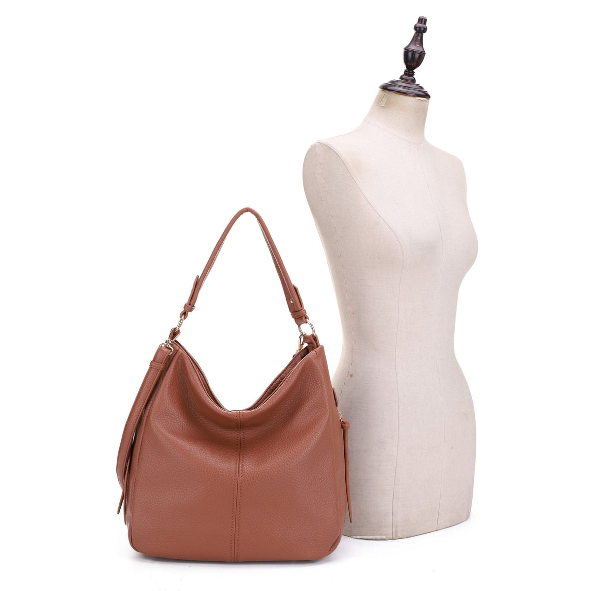 HL20638 Effie 2 in 1 Hobo Tote Bag With Pouch - MiMi Wholesale