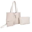 HL70102T Mya 3 in 1 Tote Bag With Pouch and Wallet Set - MiMi Wholesale