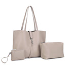 HL70102T Mya 3 in 1 Tote Bag With Pouch and Wallet Set - MiMi Wholesale