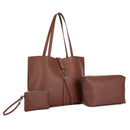 HL70102T Mya 3 in 1 Tote Bag With Pouch and Wallet Set - MiMi Wholesale