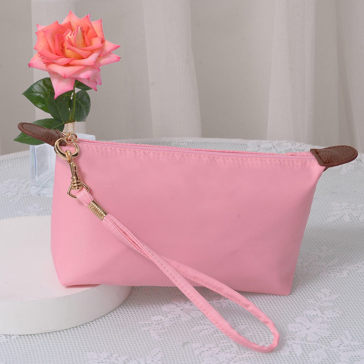 HM1006 Monogrammable Nylon Fabric Cosmetic Bag - MiMi Wholesale