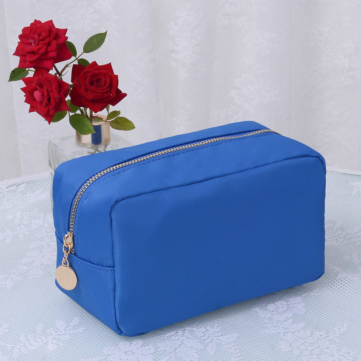 HM1012 Emma Round Zippered Nylon Cosmetic Pouch Bag - MiMi Wholesale