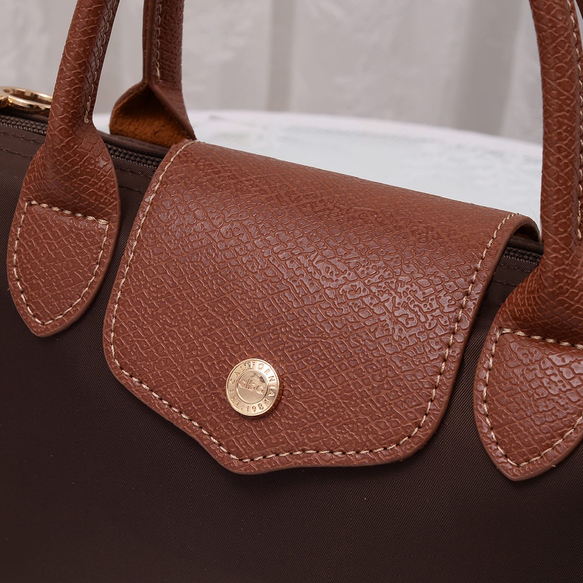 HM782 Britney Nylon Double Handle Crossbody Bag - MiMi Wholesale