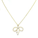 HN4038 Pearl Ribbon Necklace - MiMi Wholesale