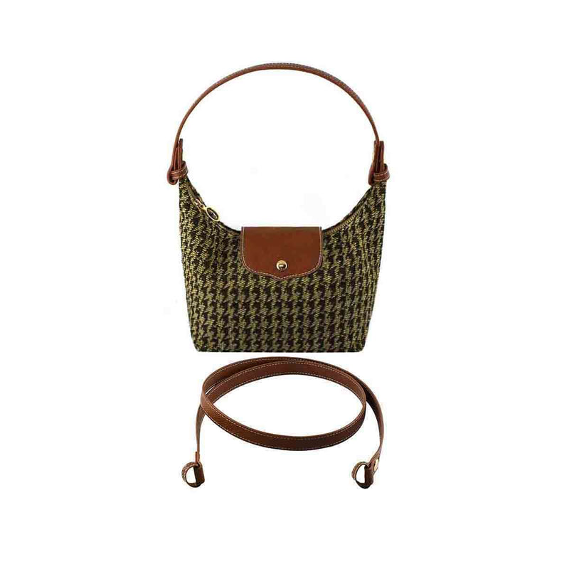 HT780 Houndstooth Convertible Clutch/Shoulder/Crossbody Bag - MiMi Wholesale