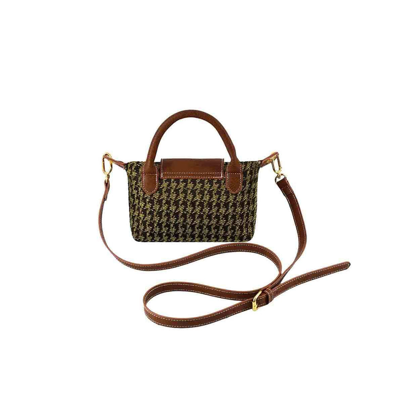 HT781 Houndstooth Mini Crossbody Bag - MiMi Wholesale