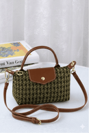 HT781 Houndstooth Mini Crossbody Bag - MiMi Wholesale