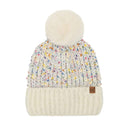 HTC0083 Colorful Confetti Pom Beanie - MiMi Wholesale