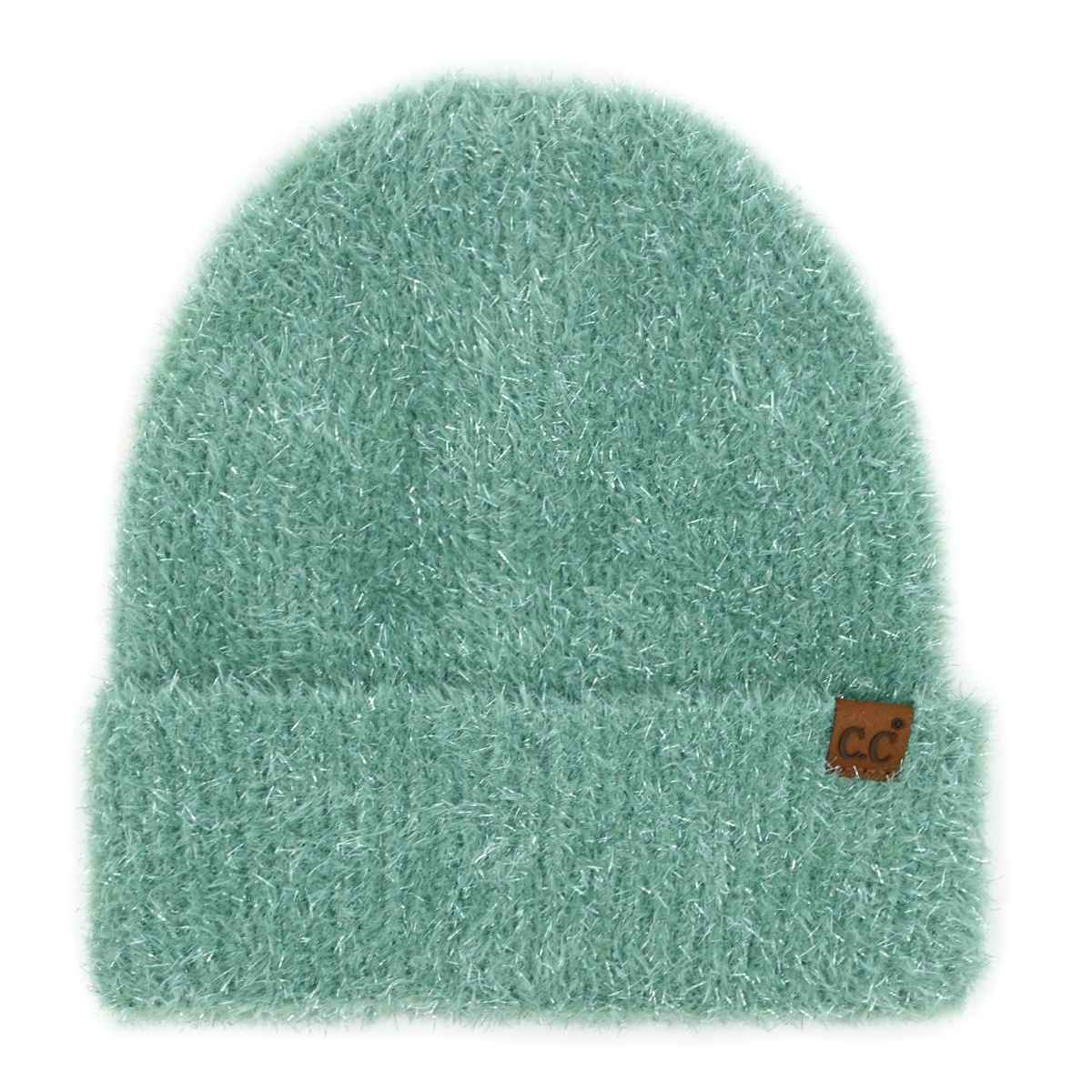 HTC0118 Metallic Eyelash Cuff Beanie - MiMi Wholesale
