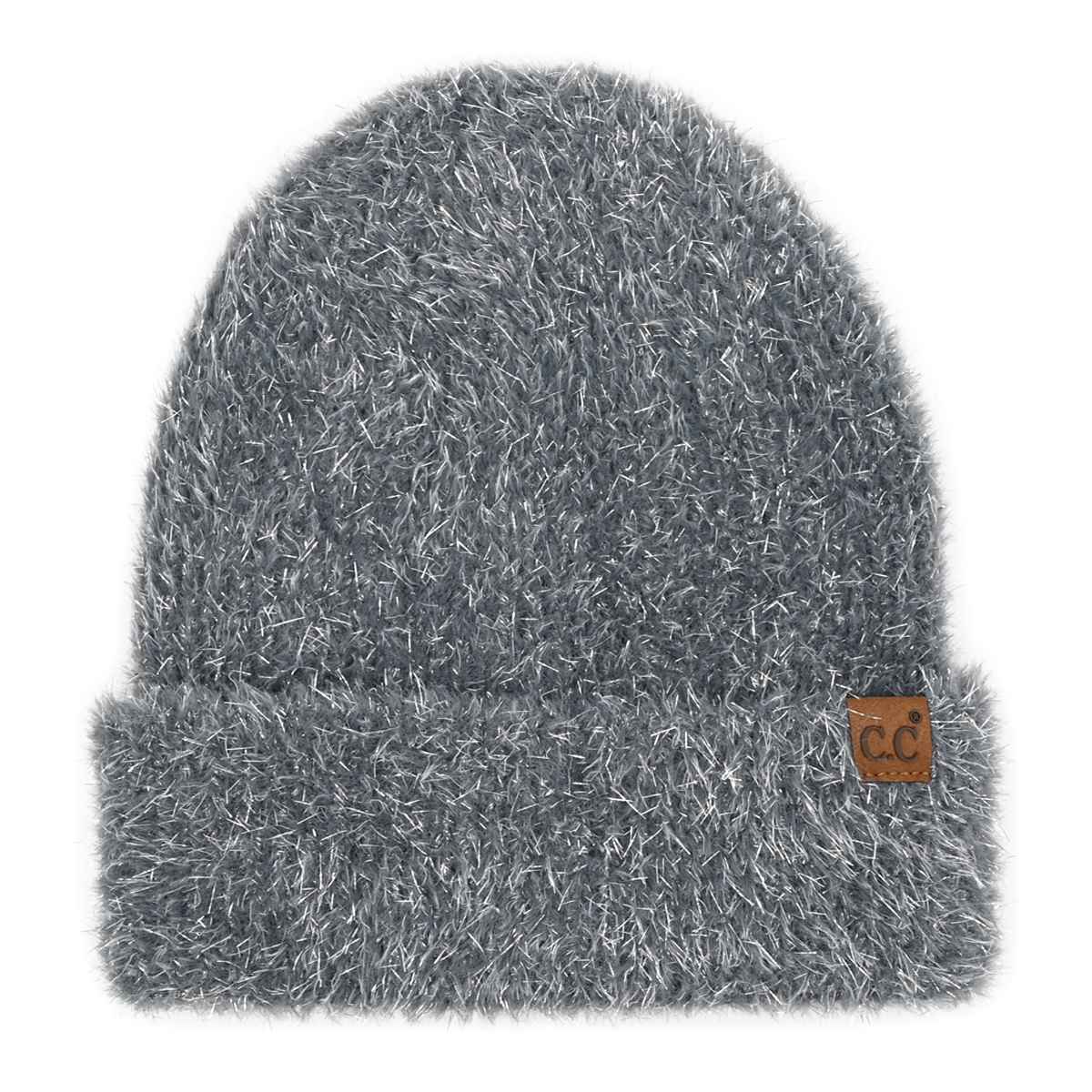 HTC0118 Metallic Eyelash Cuff Beanie - MiMi Wholesale