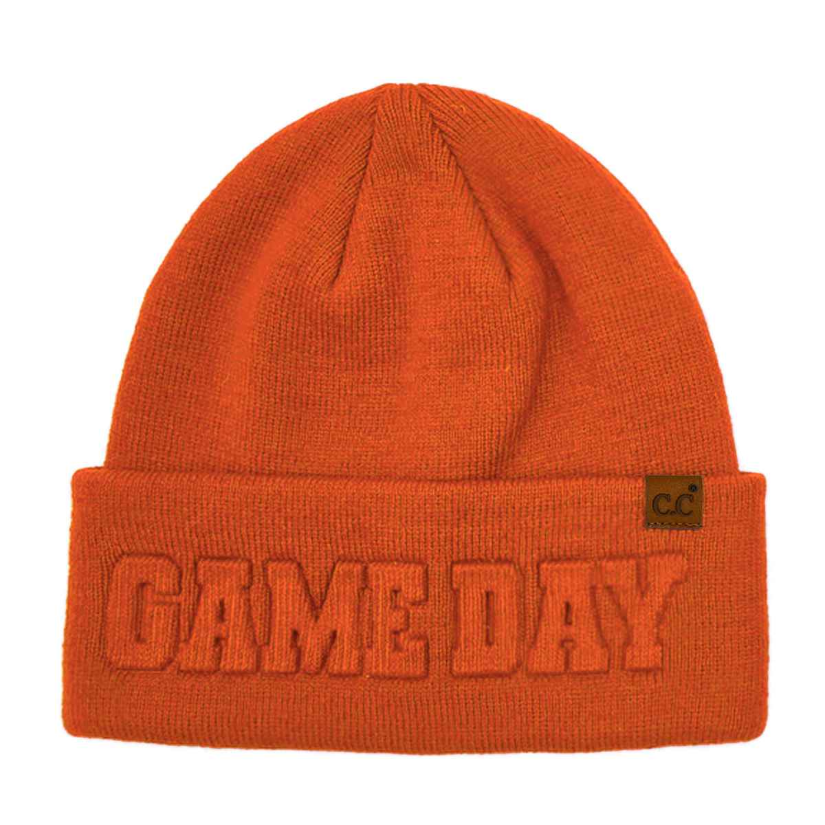 HTC0122 Gameday Embossed Cuff Beanie - MiMi Wholesale