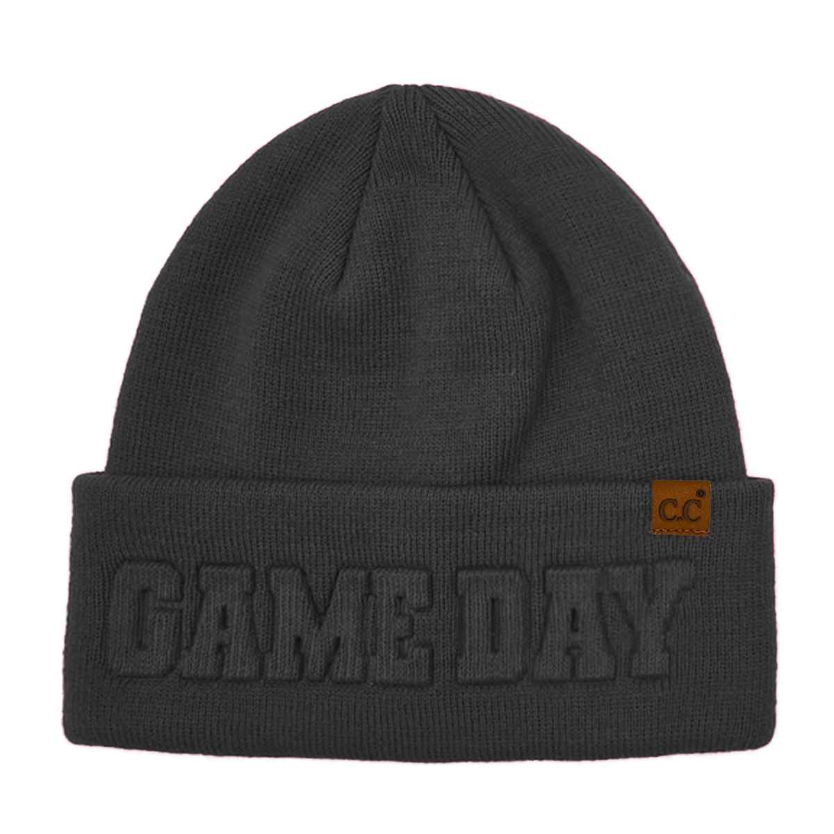 HTC0122 Gameday Embossed Cuff Beanie - MiMi Wholesale