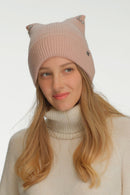 HTC0140 Rhinestone Cat Ear Cuff Beanie - MiMi Wholesale