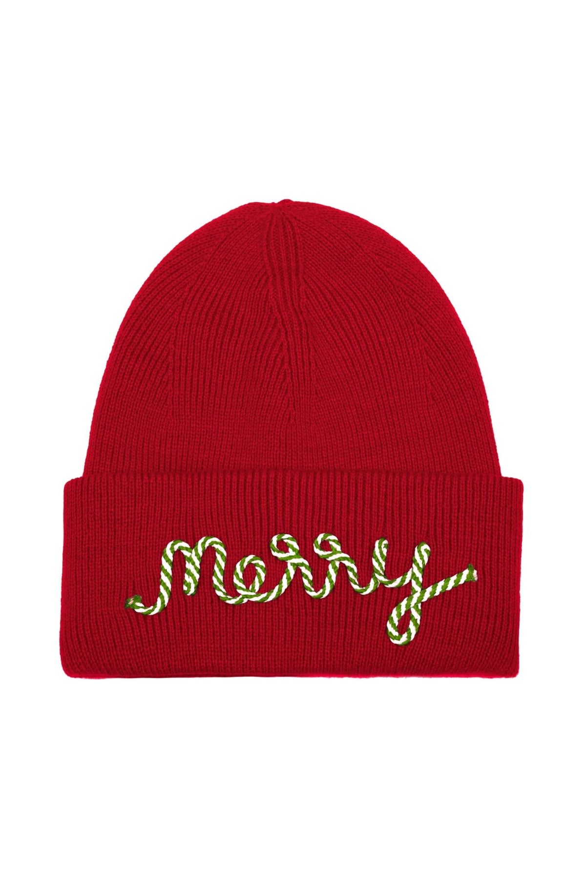 HTE0202 Holly Merry Embroidered Beanie - MiMi Wholesale