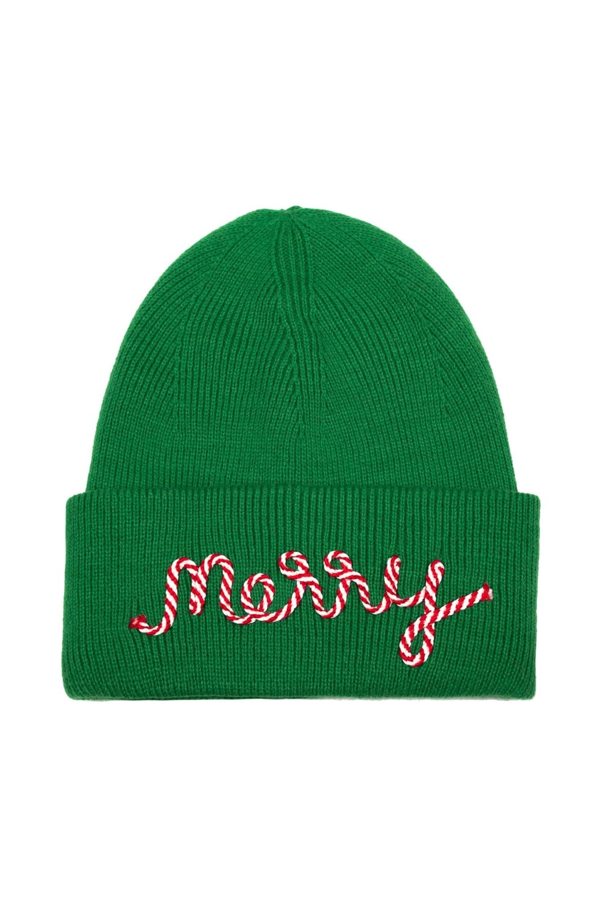 HTE0202 Holly Merry Embroidered Beanie - MiMi Wholesale